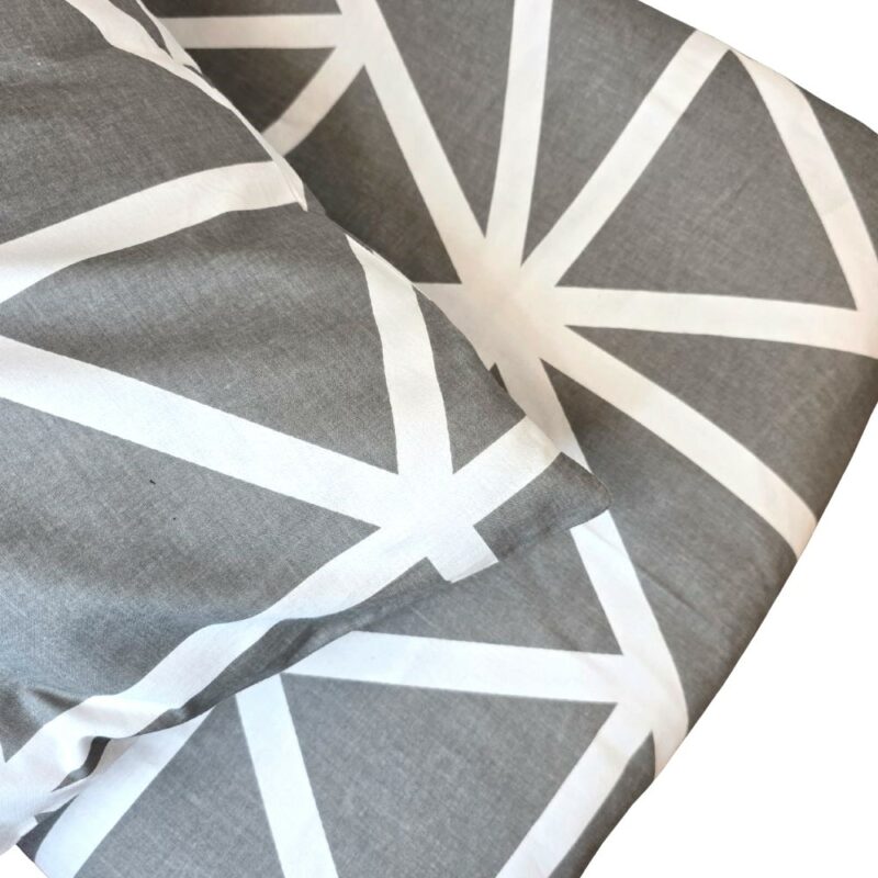 Komplet Pościeli Geometria biało-szara dwustronna - obrazek 2