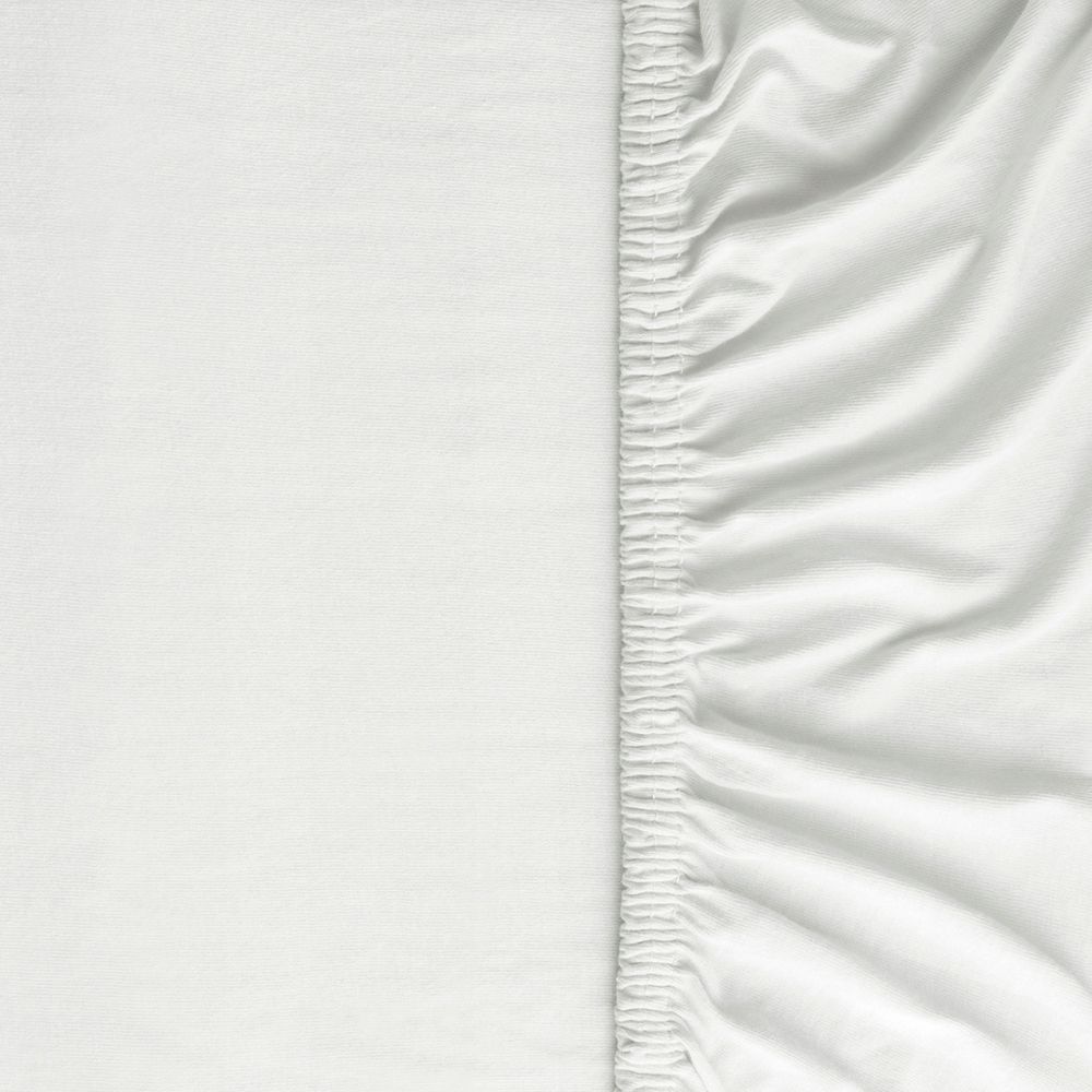 Białe prześcieradło z gumką - obrazek 2
