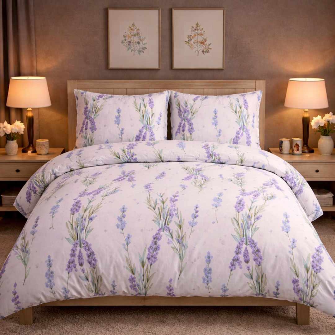 Komplet Pościeli Pole lawendy 100% BAWEŁNA
