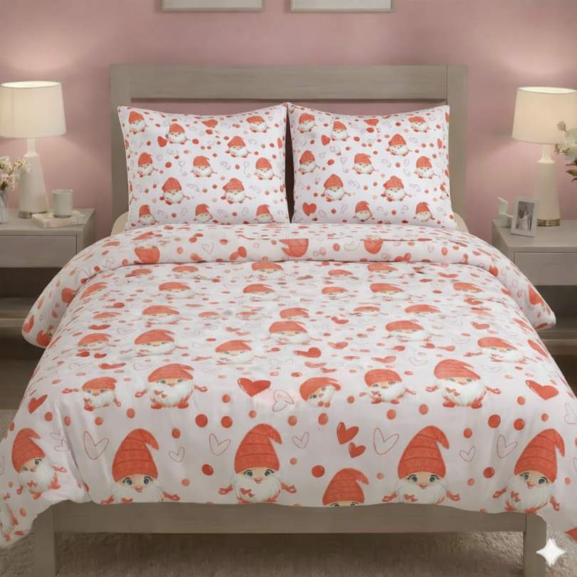 Komplet Pościeli Roześmiane Mikołaje 100% BAWEŁNA