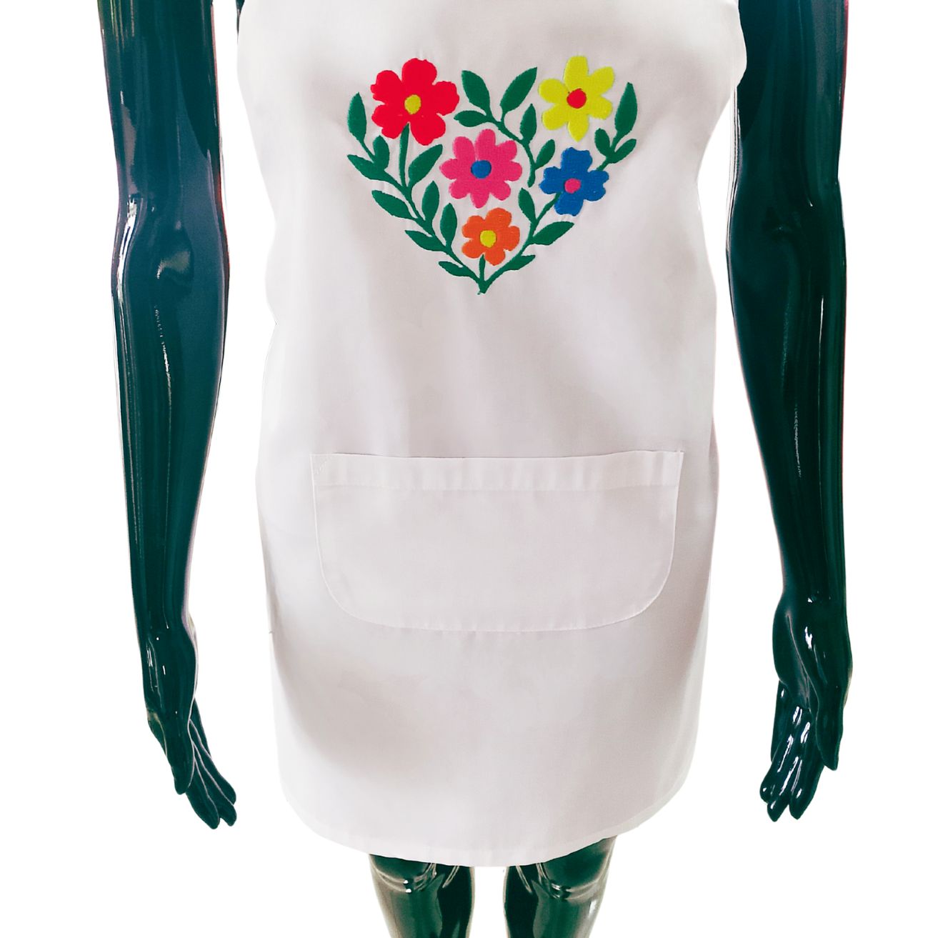 Fartuch biały z motywem ,,serce" - obrazek 2