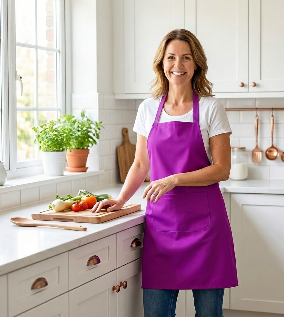 Fartuch śliwkowy - obrazek 2