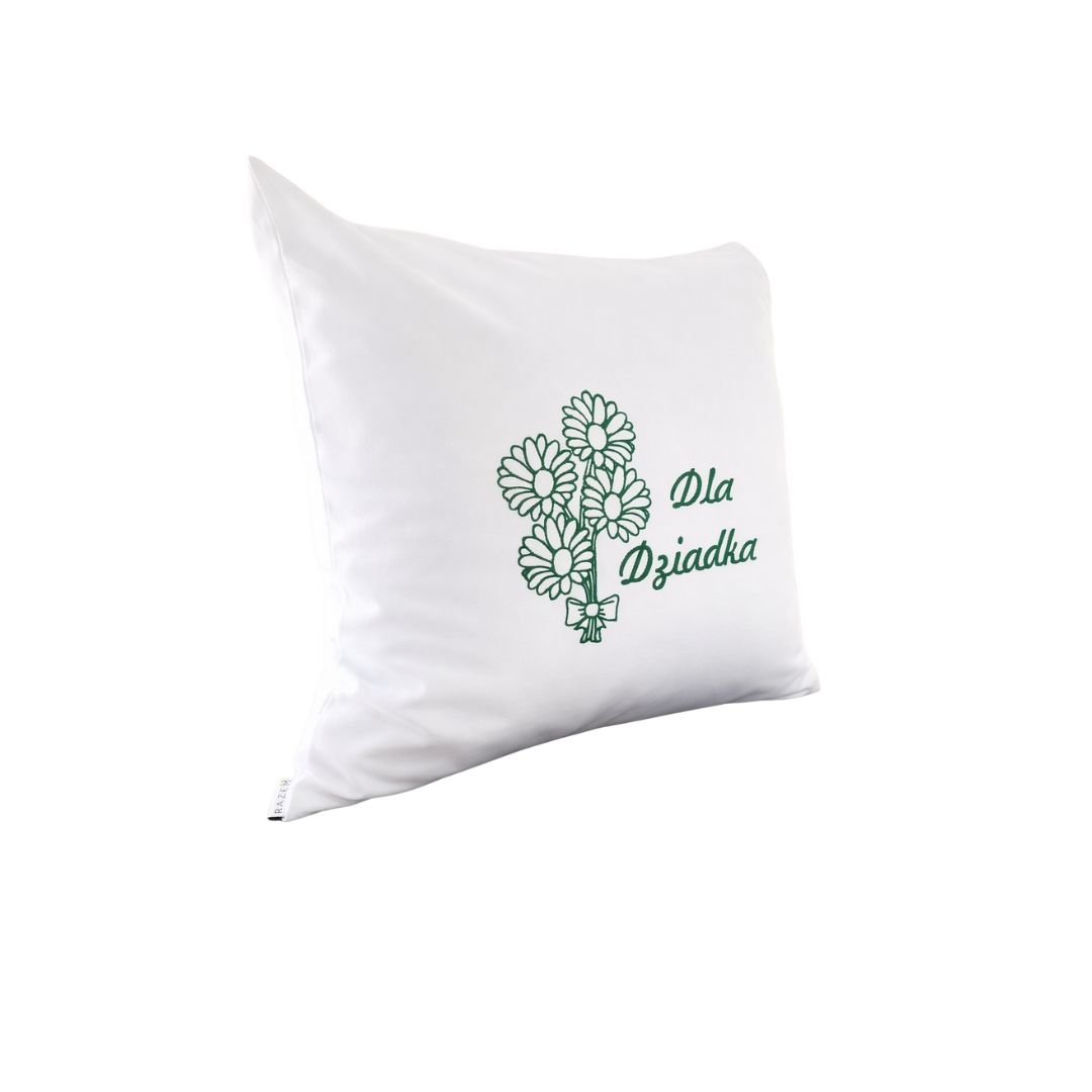 POSZEWKA NA PODUSZKĘ BIAŁA DLA DZIADKA - obrazek 2