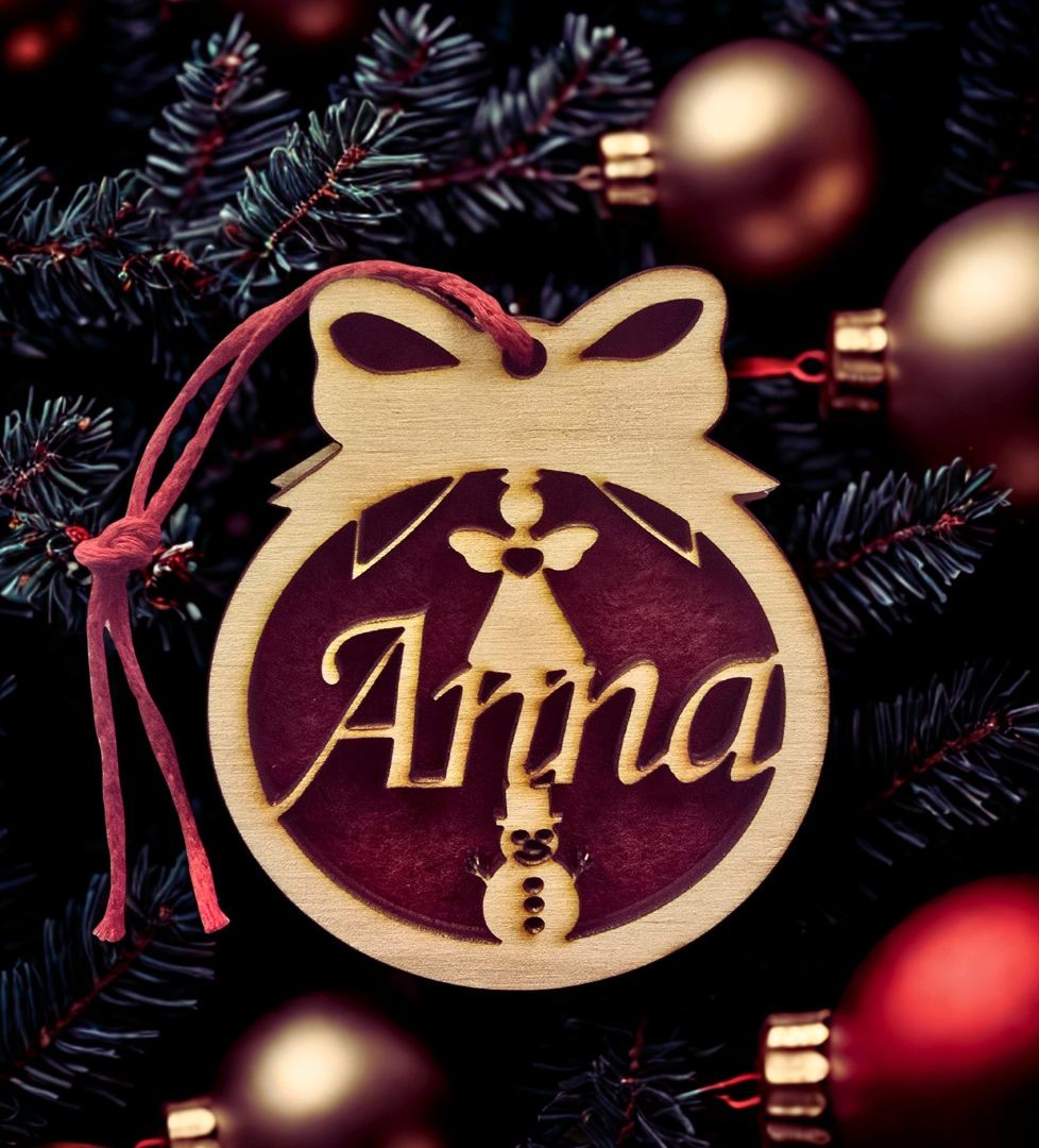 Bombka imienna dwustronna BORDO - obrazek 2