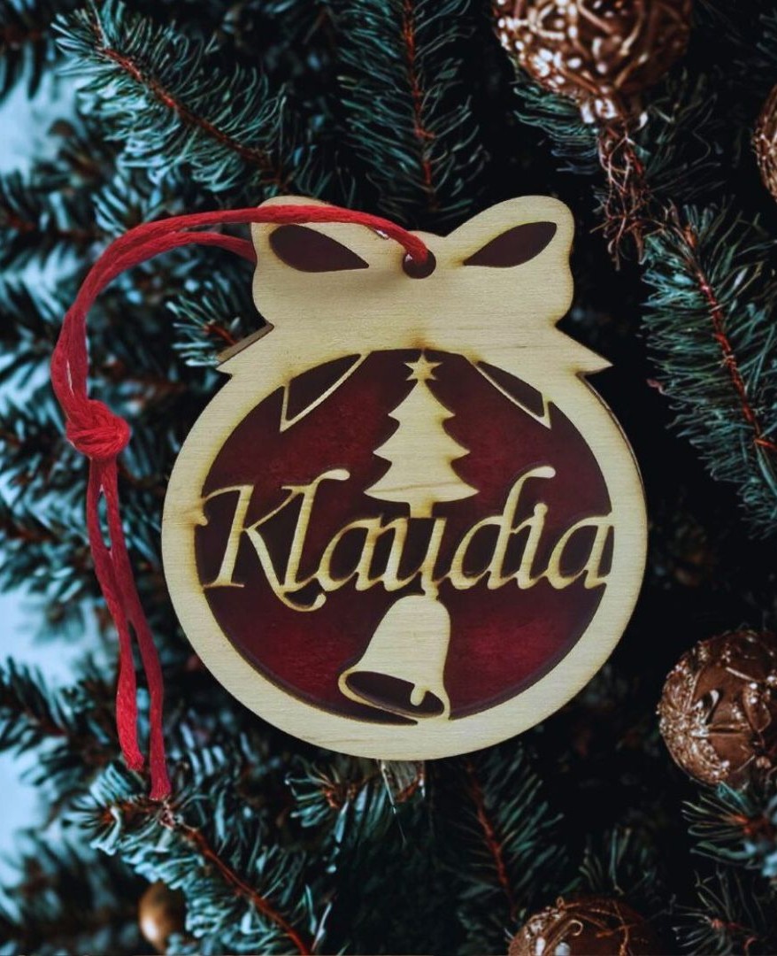 Bombka imienna dwustronna BORDO - obrazek 3