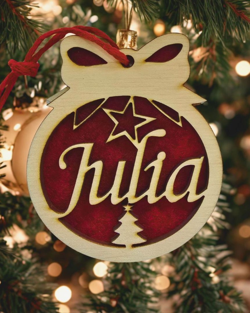 Bombka imienna dwustronna BORDO - obrazek 4