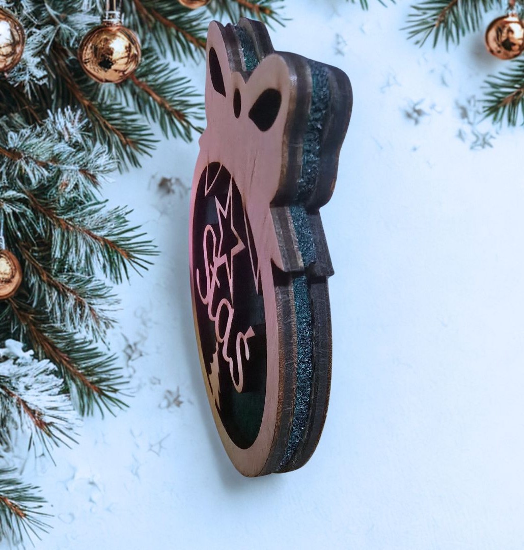 Bombka imienna dwustronna ZIELONA - obrazek 5