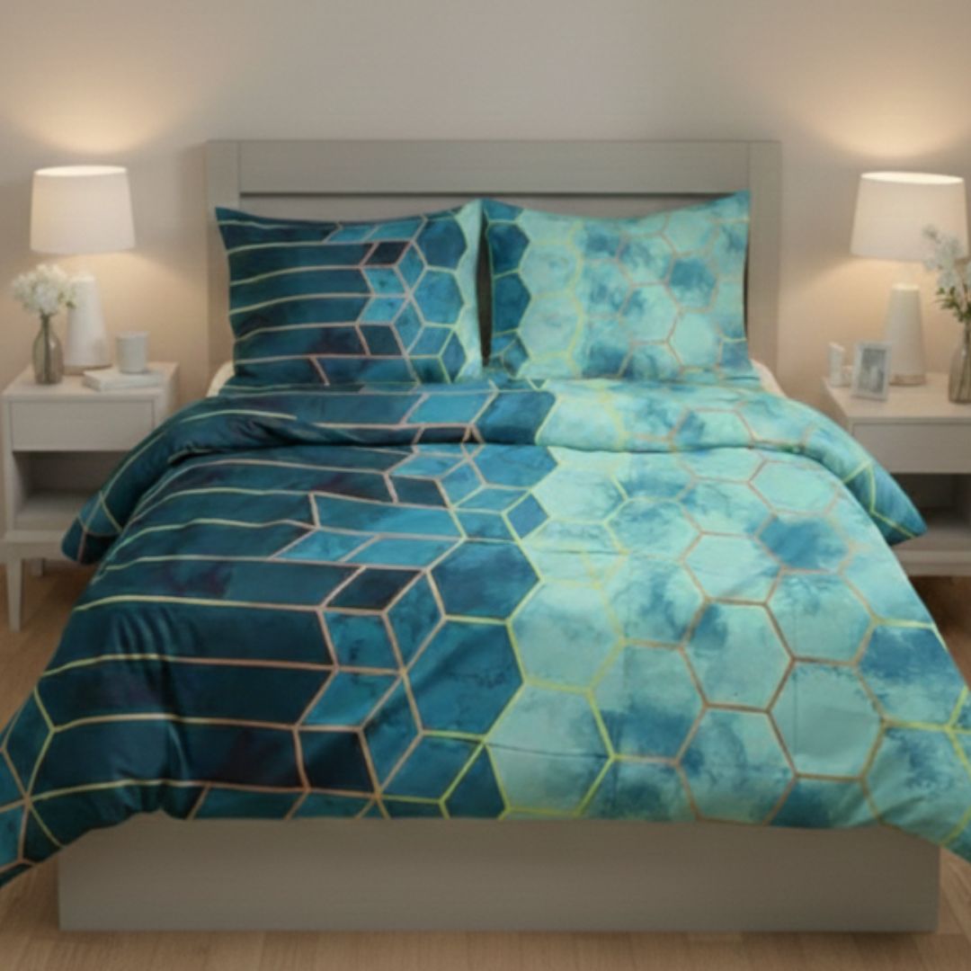 Komplet pościeli Geometryczna mozaika 100% bawełna