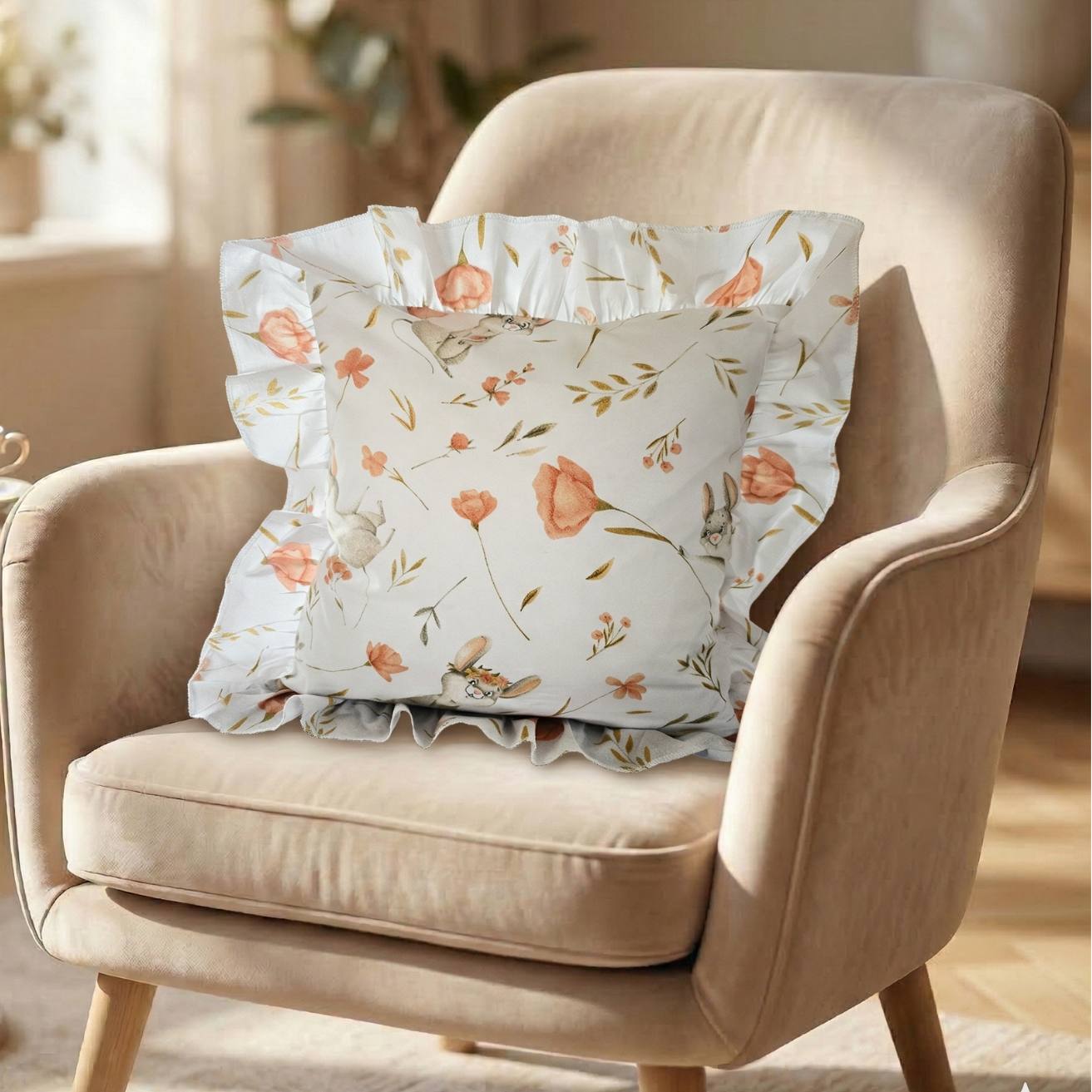 Poszewka na Jasiek Polna Mysz falbanka100% bawełna