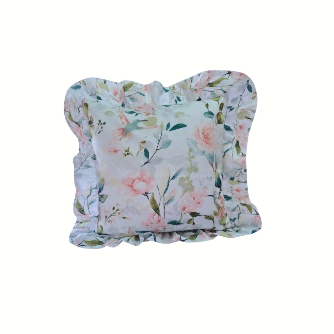 Poszewka na Jasiek Kolibry falbanka 100% bawełna - obrazek 3