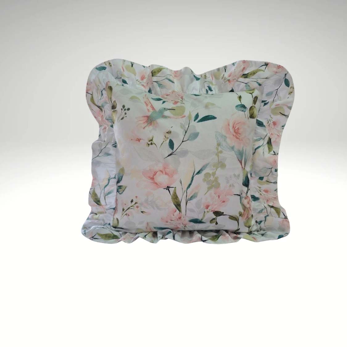 Poszewka na Jasiek Kolibry falbanka 100% bawełna - obrazek 2