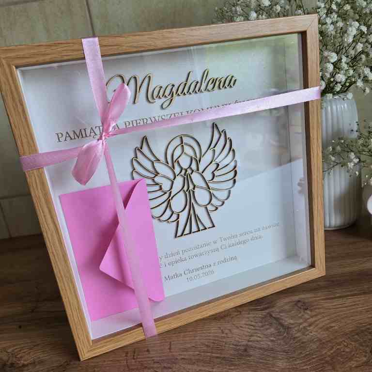 Anioł Pamiątka 3D Pierwsza Komunia Święta - obrazek 5
