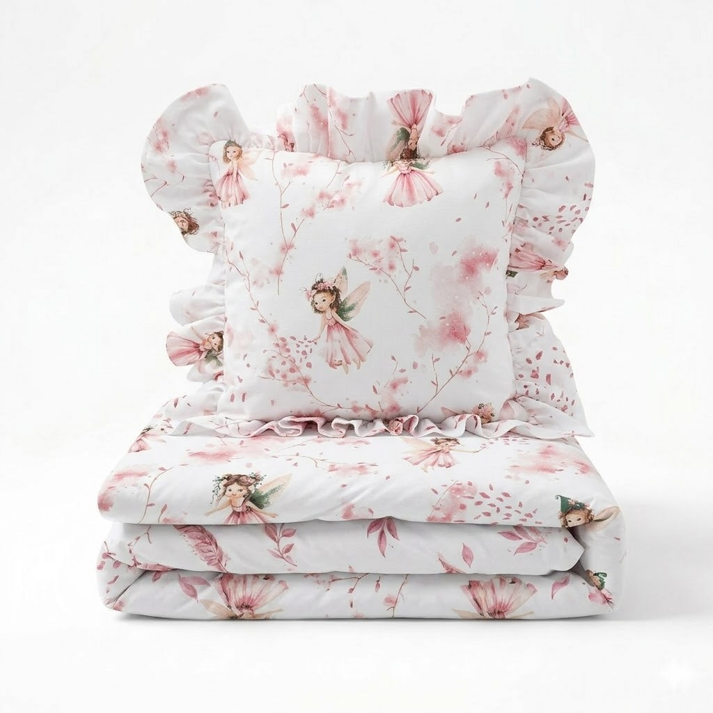 Komplet Pościeli Wróżki falbanka 100 % Bawełna - obrazek 2