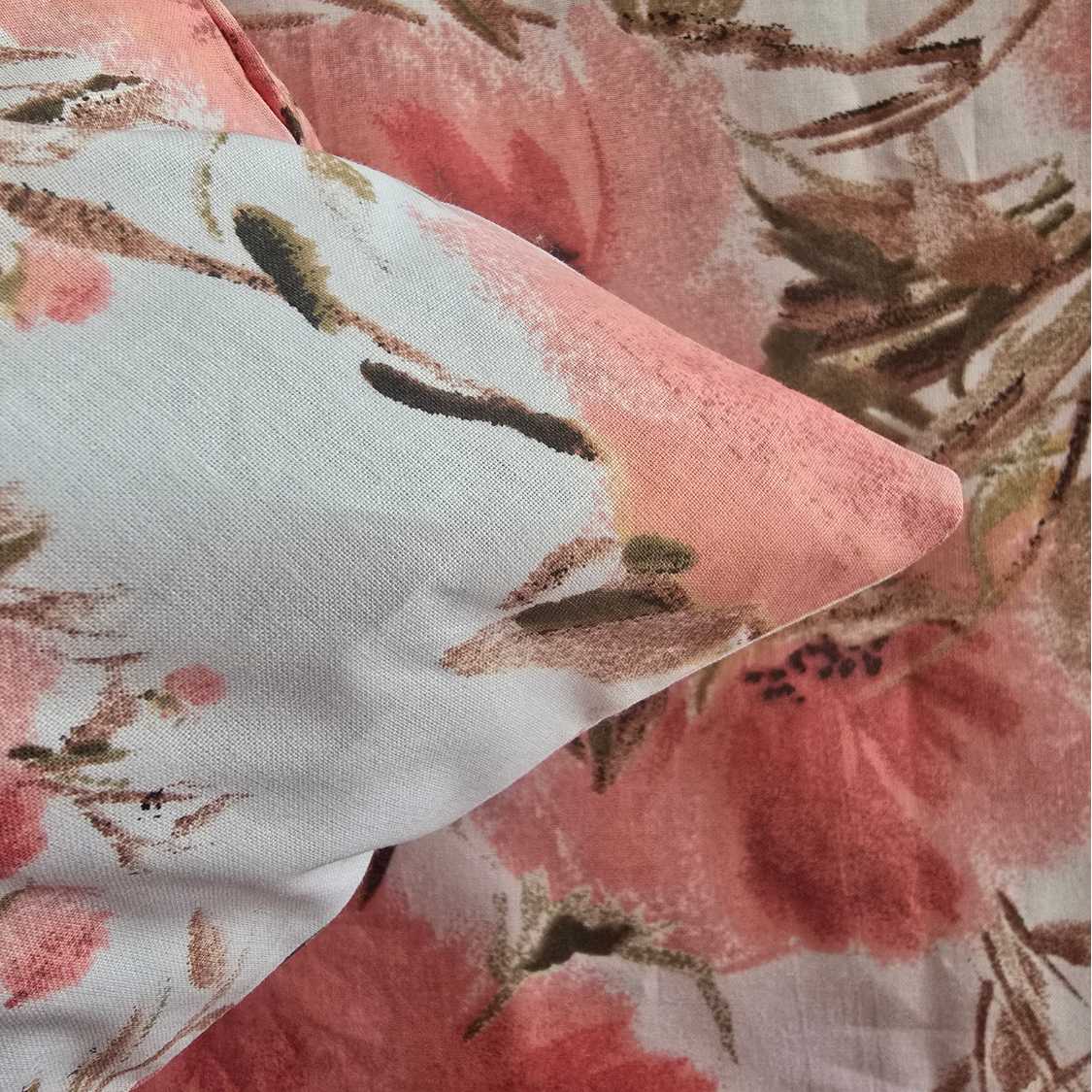 Komplet Pudrowe Maki 100% bawełna - obrazek 3