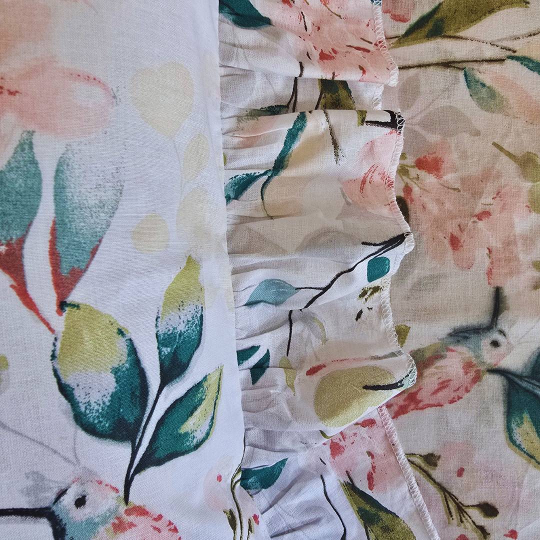 Komplet kolibry falbanka 100% bawełna - obrazek 4