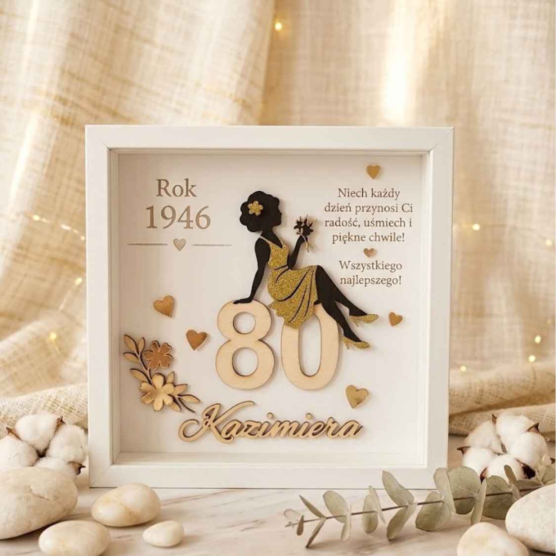 Personalizowana ramka przestrzenna 3D na urodziny - obrazek 2