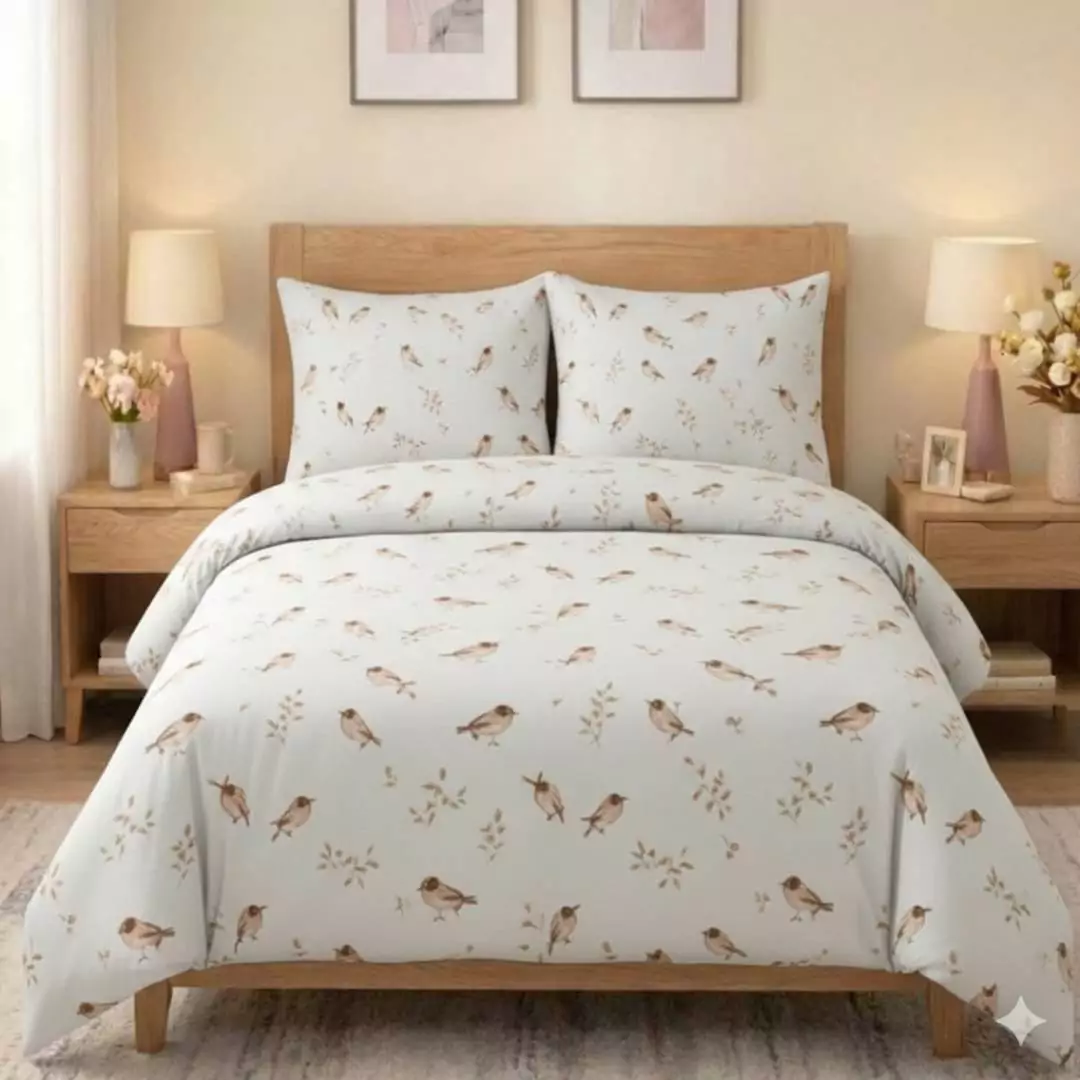 Komplet Pościeli Wróble 100% bawełna